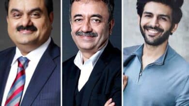 Kartik Aaryan and Rajkumar Hirani Recognized by Gautam Adani at Subhash Ghai’s Whistling Woods International