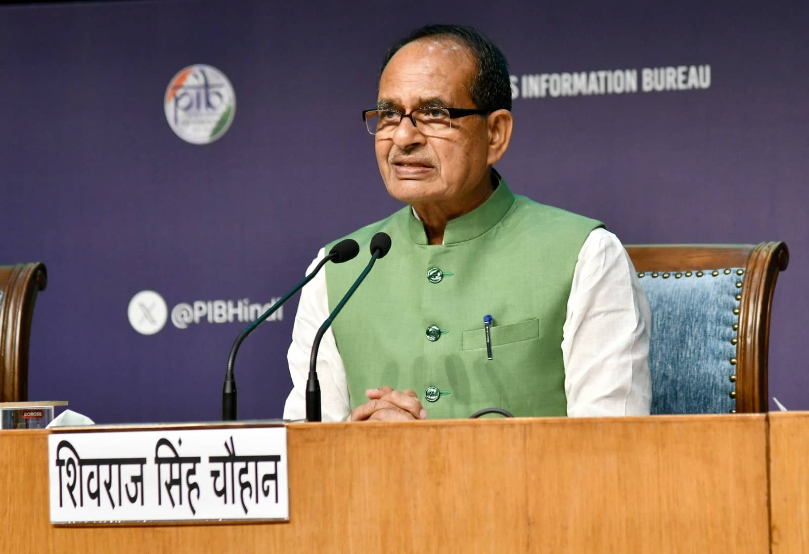 Union Agriculture Minister Shri Shivraj Singh Chouhan addresses key press conference in New Delhi
