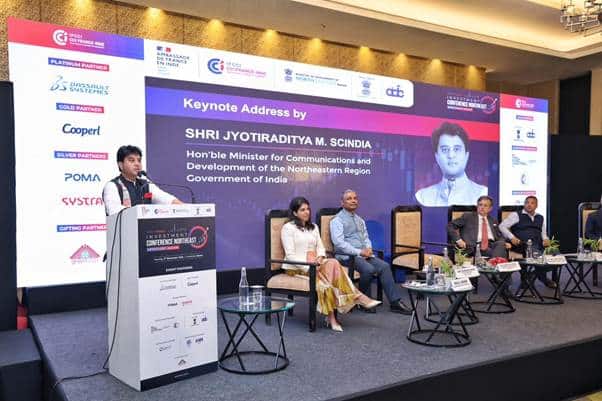 Union Minister Jyotiraditya Scindia hails the growth of Indo-French ties at the Indo-French North-East Investment Forum in Guwahati