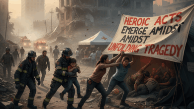 Heroic Acts Emerge Amidst Unfolding Tragedy