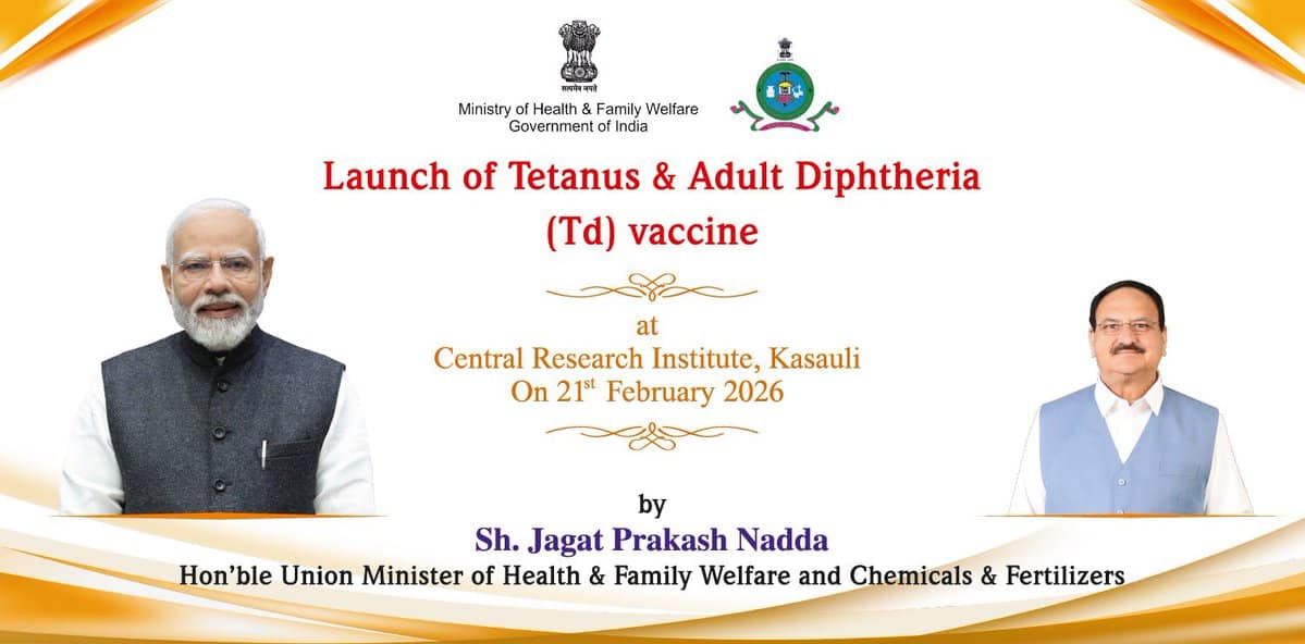 India Launches Indigenous Tetanus and Diphtheria Vaccine