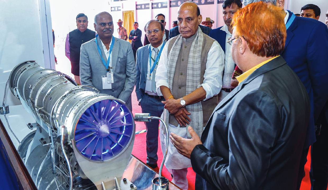 Rajnath Singh Reviews Indigenous Aero Engine Development at GTRE