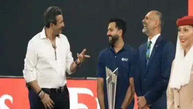 Rohit Sharma and Wasim Akram's Viral Embrace Sparks Conversations in Colombo Amid Handshake Controversy