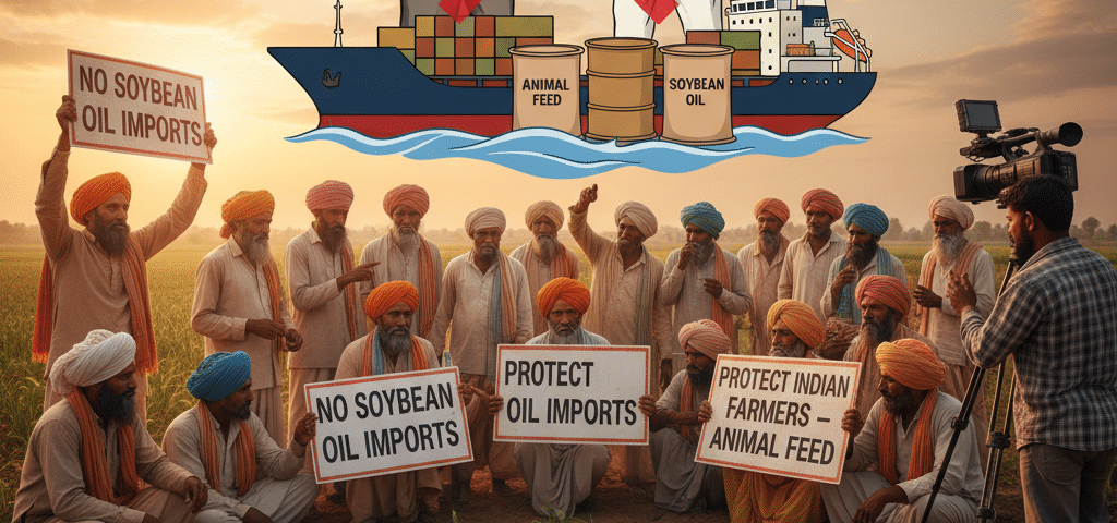 Farmers Raise Concerns Over Animal Feed and Soybean Oil Imports in India-US Trade Deal