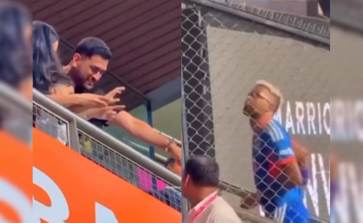 Heartwarming Moment: Hardik Pandya Shares a Touching Interaction with Dhoni and Agastya in the Stands