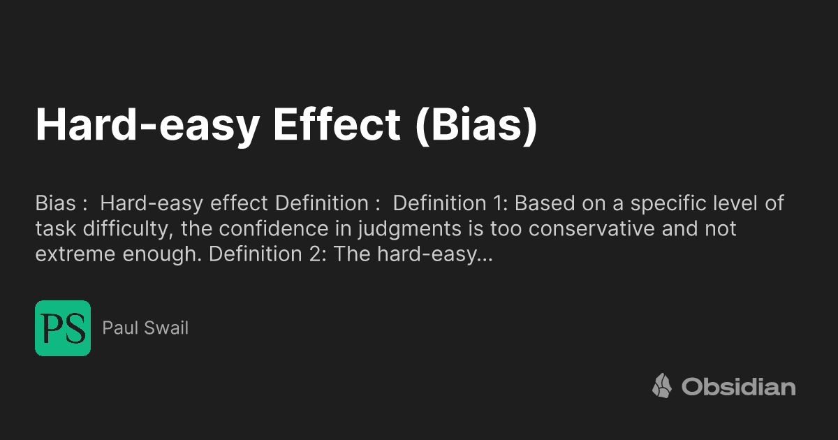 hard-easy effect psychology