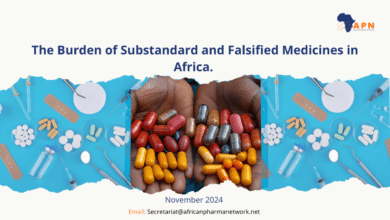 Laboratory testing substandard and falsified medical products showing counterfeit pills and packaging compared to authentic pharmaceutical samples