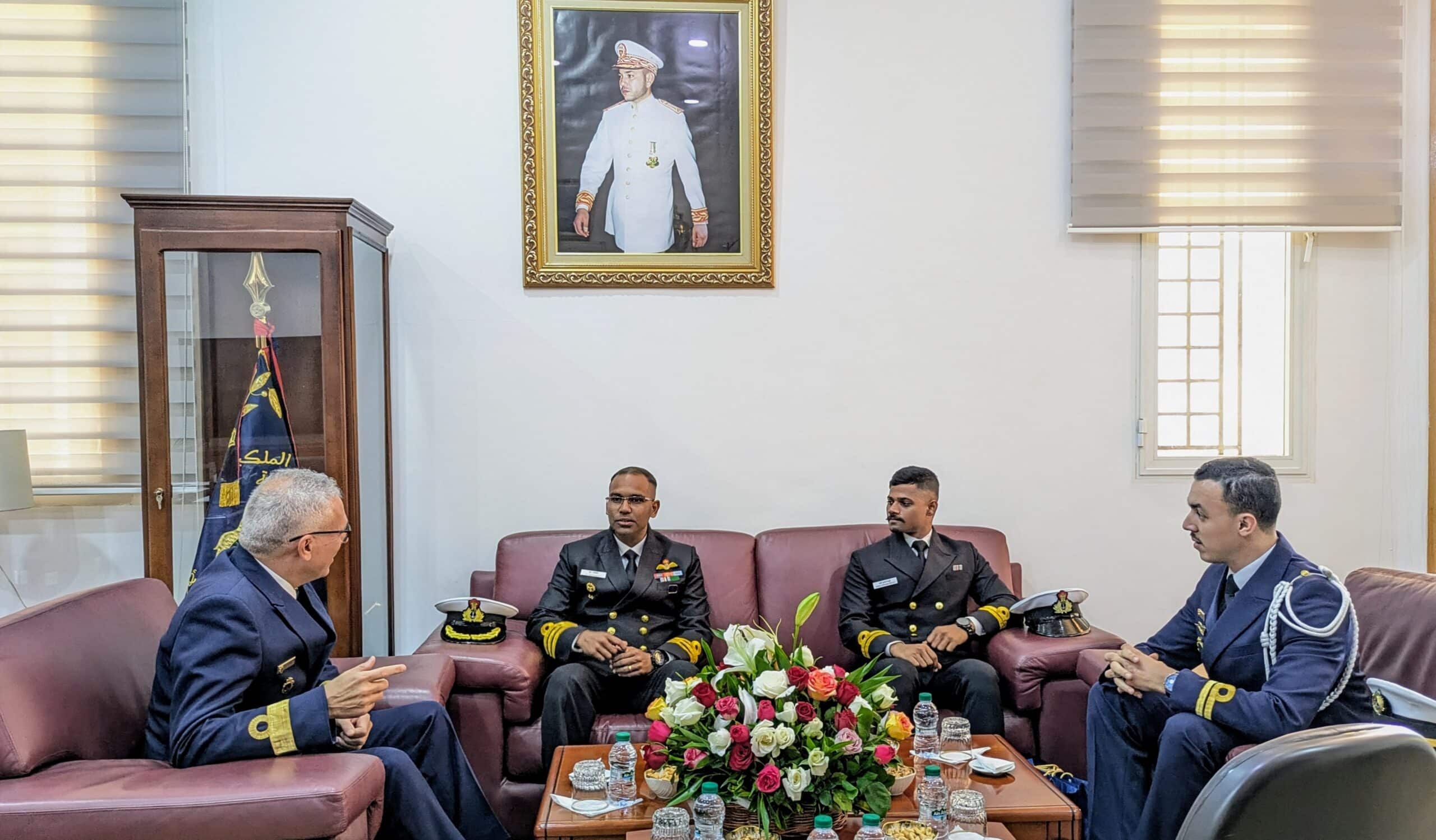 Indian Navy's INS Sudarshini Docks in Casablanca, Strengthening Ties with Morocco