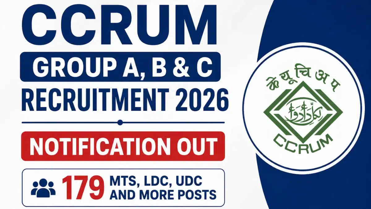 CCRUM Recruitment 2026