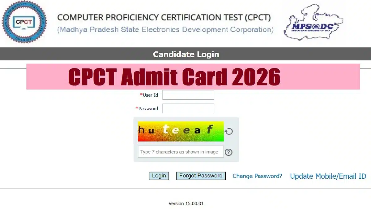 CPCT Admit Card 2026