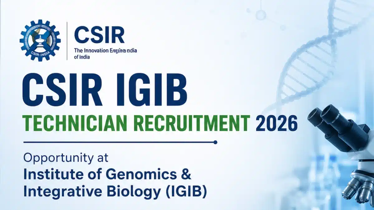 CSIR IGIB Recruitment 2026