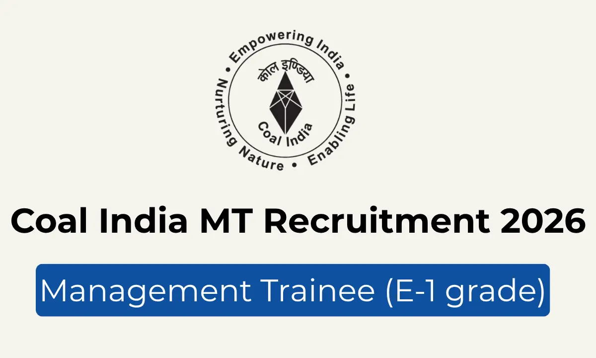 Coal India MT Recruitment 2026