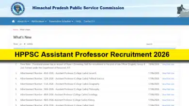 HPPSC Assistant Professor Recruitment 2026