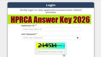 HPRCA JOA Final Answer Key 2026
