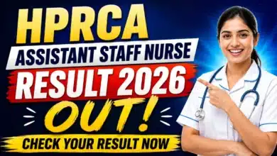 HPRCA Result 2026 Assistant Staff Nurse