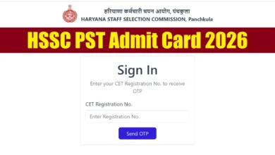 HSSC PST Admit Card 2026