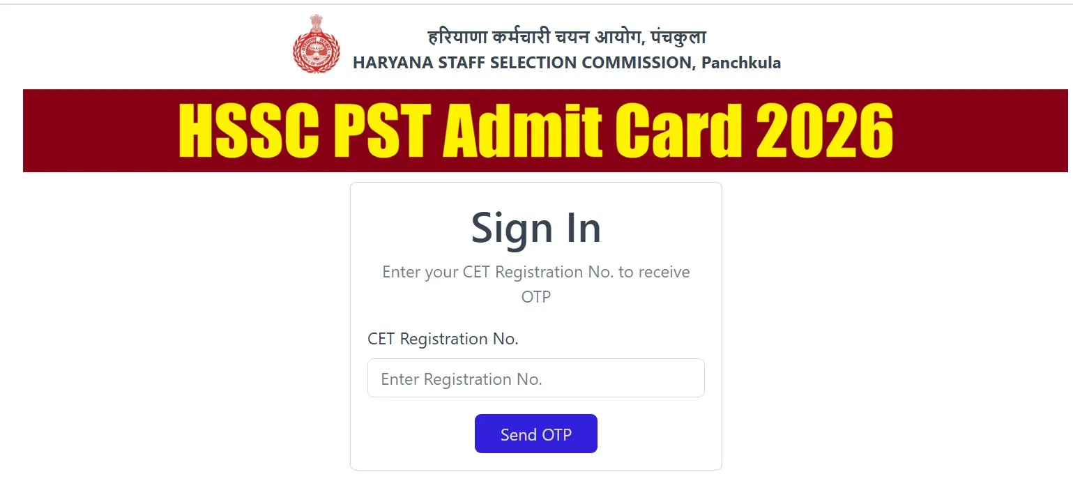 HSSC PST Admit Card 2026