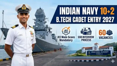 Indian Navy 10+2 B.Tech Cadet Entry Scheme 2027
