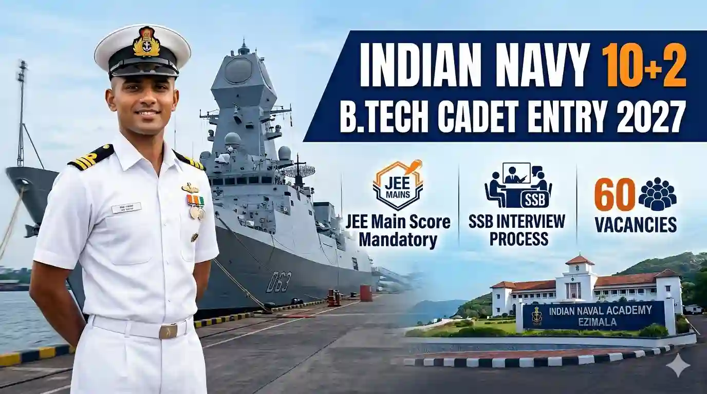 Indian Navy 10+2 B.Tech Cadet Entry Scheme 2027