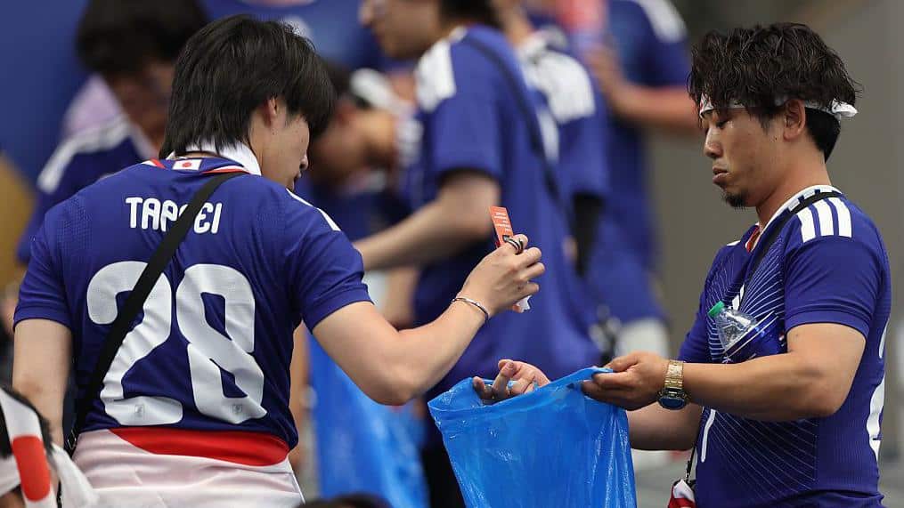 Japanese Women Urge Fans to Embrace Cleanliness at Home After World Cup Stadium Cleanup