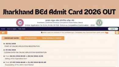 Jharkhand BEd admit card 2026