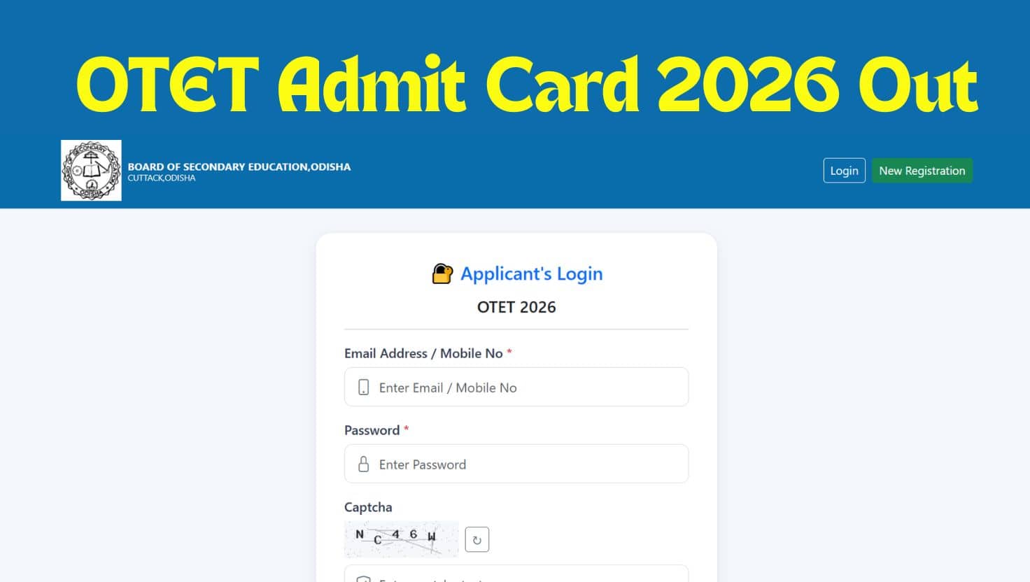 OTET Admit Card 2026