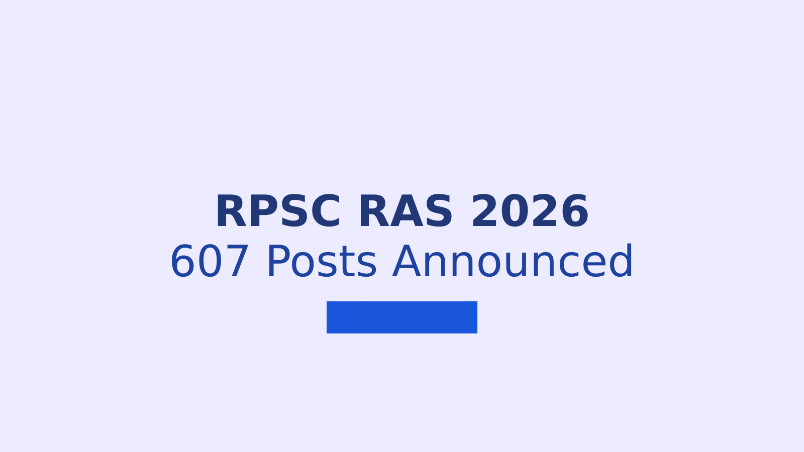 RPSC RAS Recruitment 2026