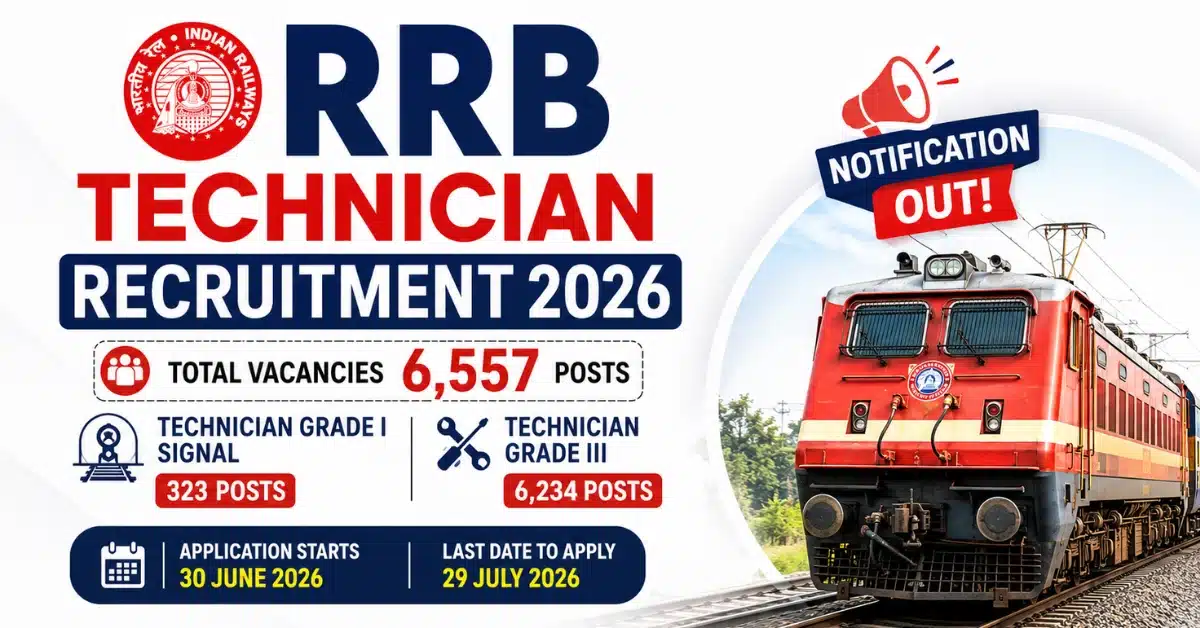 RRB Technician Vacancy 2026