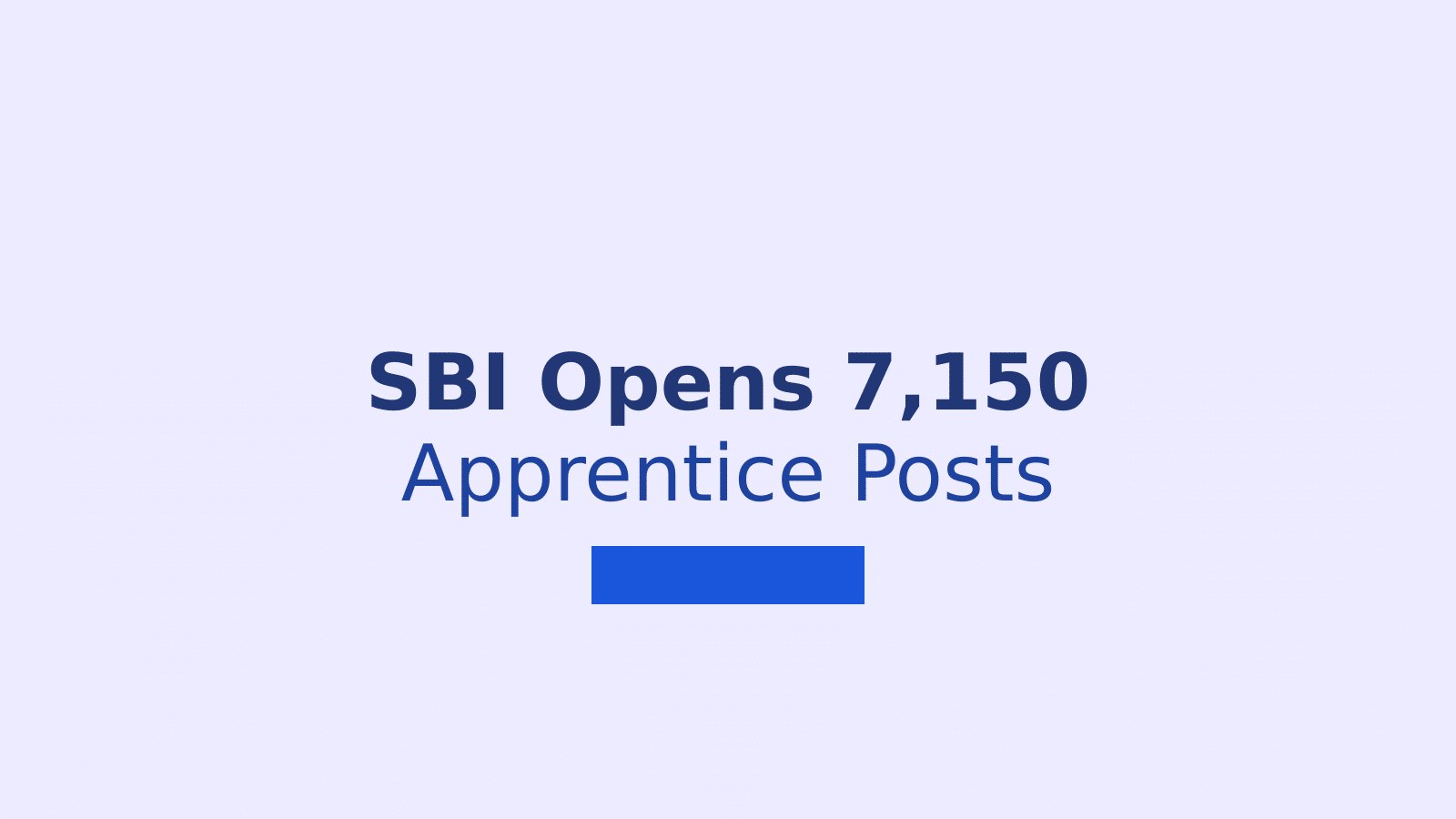SBI Apprentice Recruitment 2026