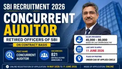 SBI Concurrent Auditor Recruitment 2026
