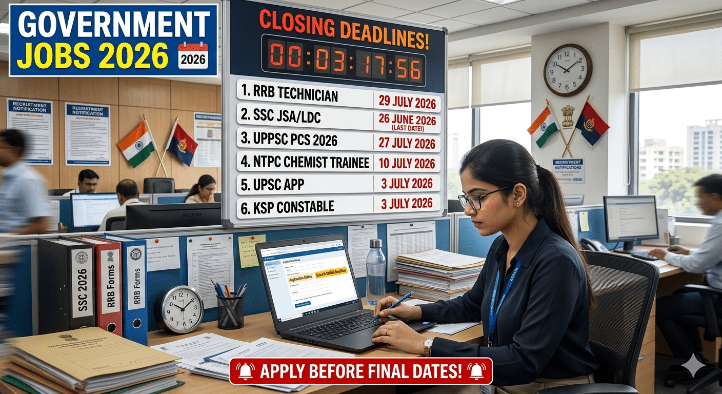 government jobs 2026 closing deadline