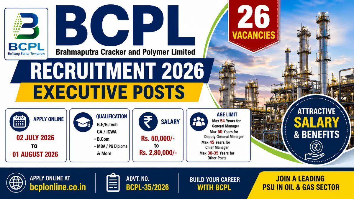 BCPL manager recruitment 2026