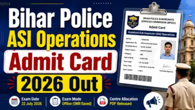 Bihar Police ASI Admit Card 2026