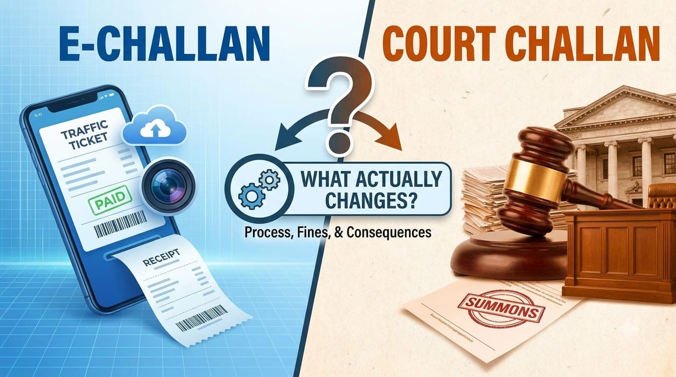 e-challan vs court challan