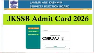 JKSSB Admit Card 2026