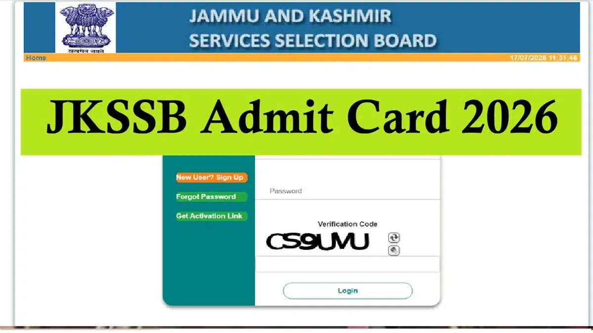 JKSSB Admit Card 2026
