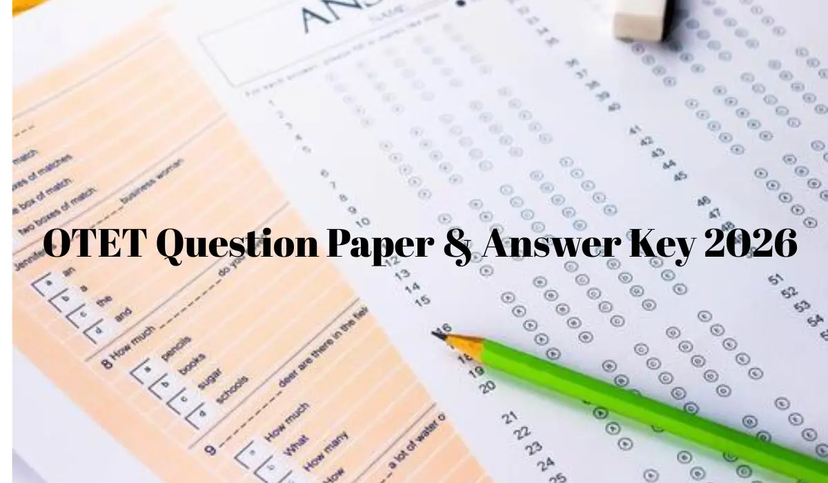 OTET Answer Key 2026