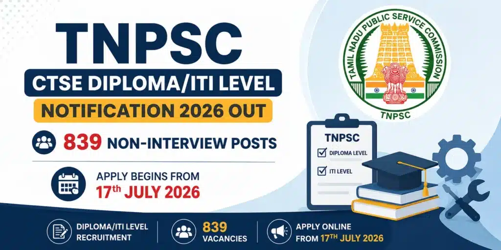 TNPSC CTSE Diploma ITI 2026