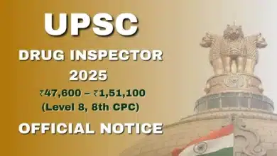 UPSC Drug Inspector 2026 last date