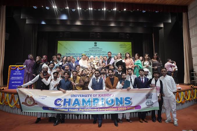 University of Kashmir Triumphs at National Youth Parliament Competition