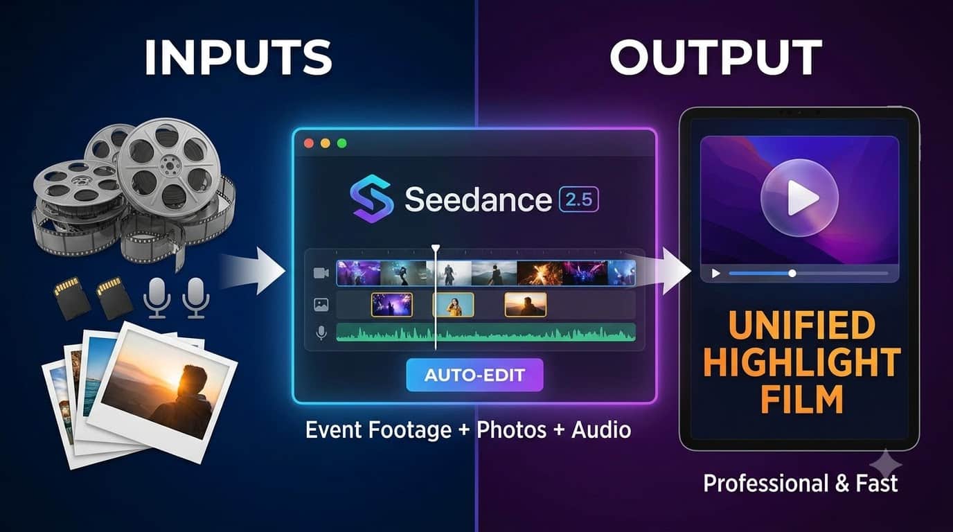 Using Seedance 2.5 to Turn Event Footage, Photos, and Audio into a Unified Highlight Film