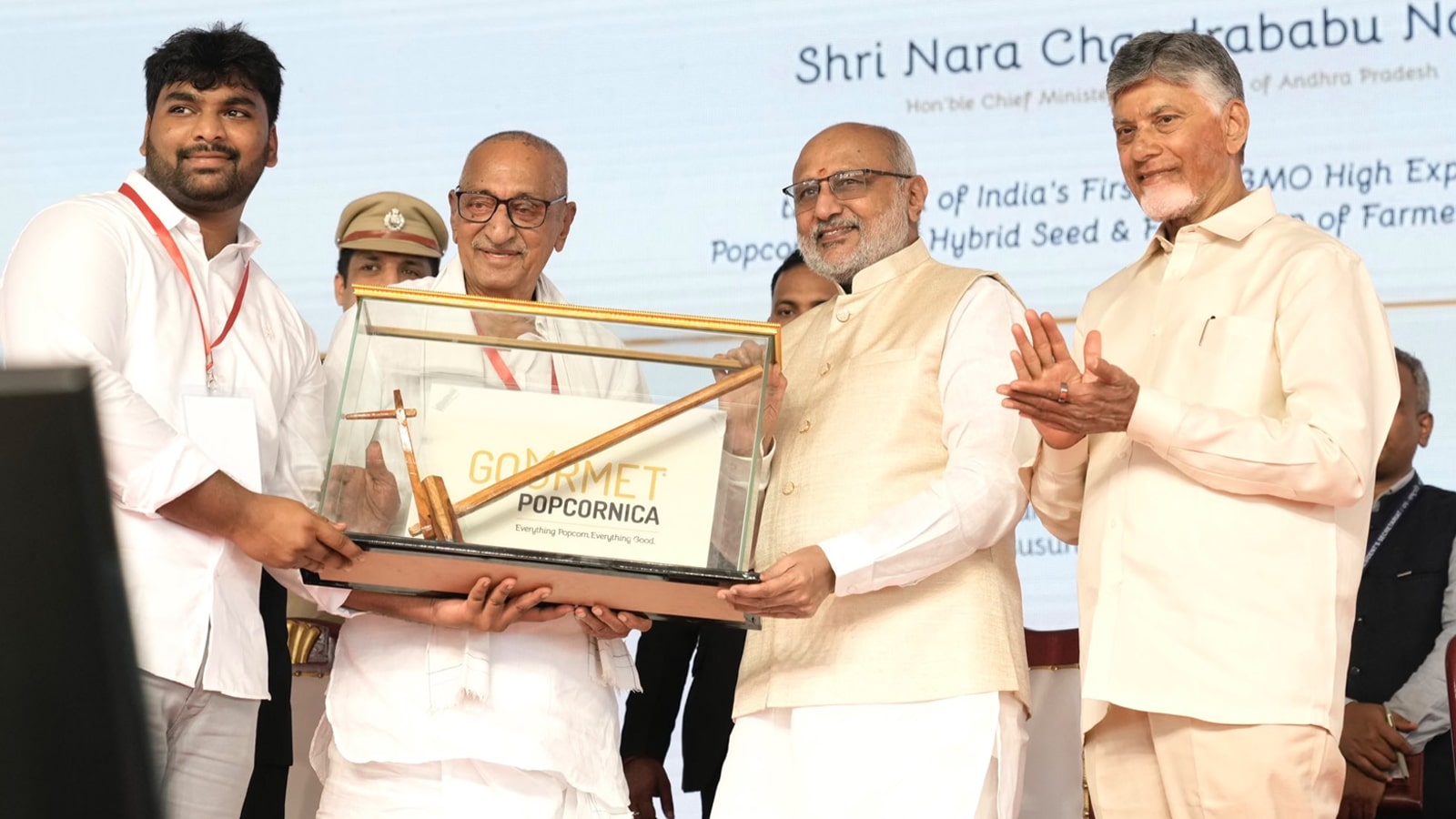 Vice President Launches India's First Non-GMO Popcorn Maize Seed