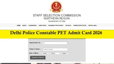 Delhi Police PET Admit Card 2026