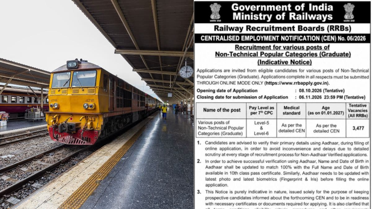 RRB NTPC Graduate Recruitment 2026