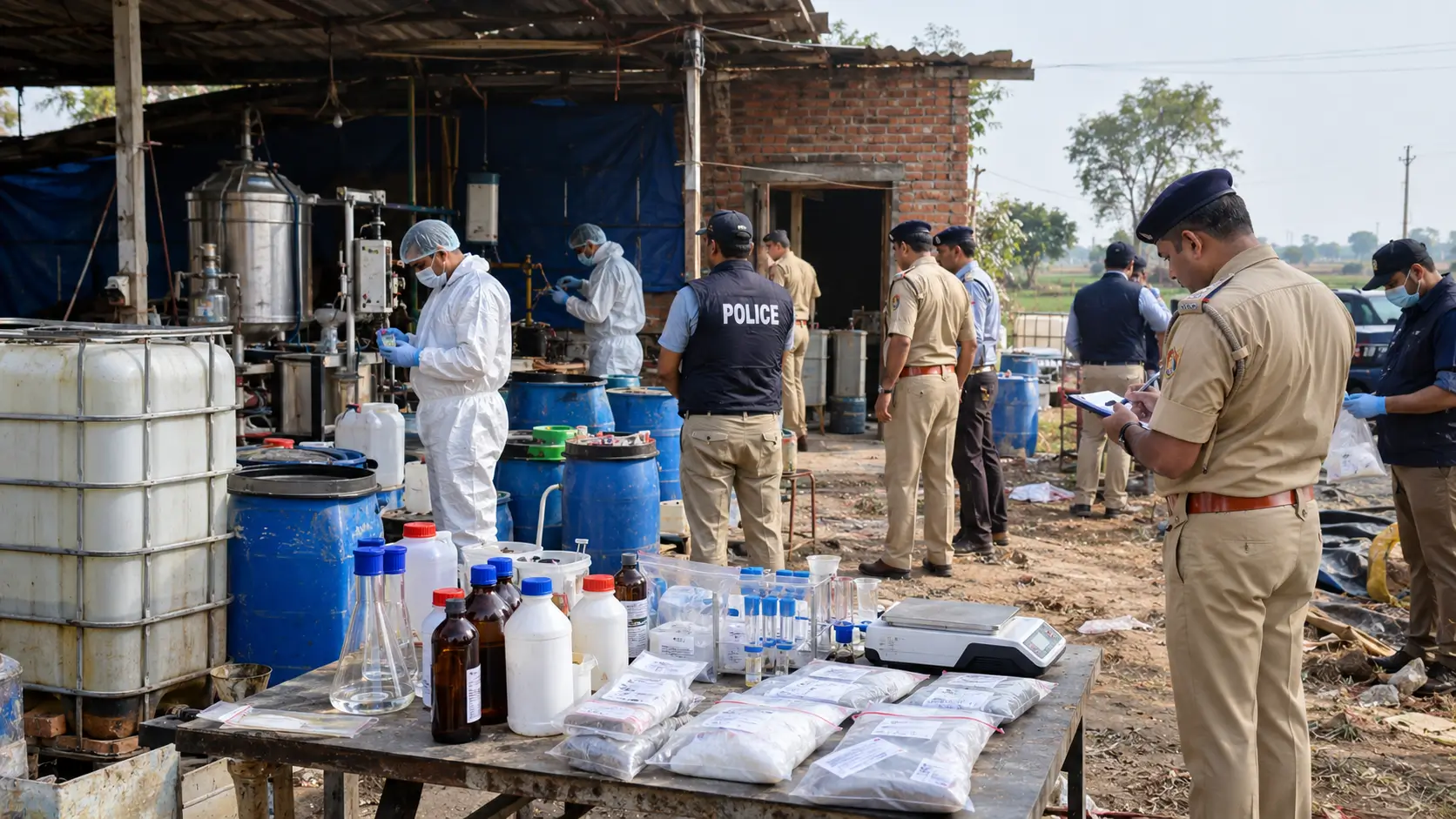 Major Drug Lab Busted in Uttar Pradesh by DRI