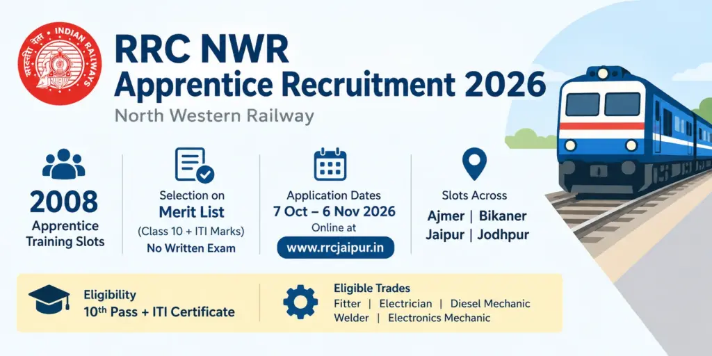 RRC NWR Apprentice Recruitment 2026